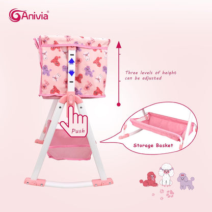 Anivia Stroller Toy Collection Doll Stroller Baby Doll Accessories for Toddlers 1-3Heart Design Gifts for Toddlers and Girls Toy Stroller