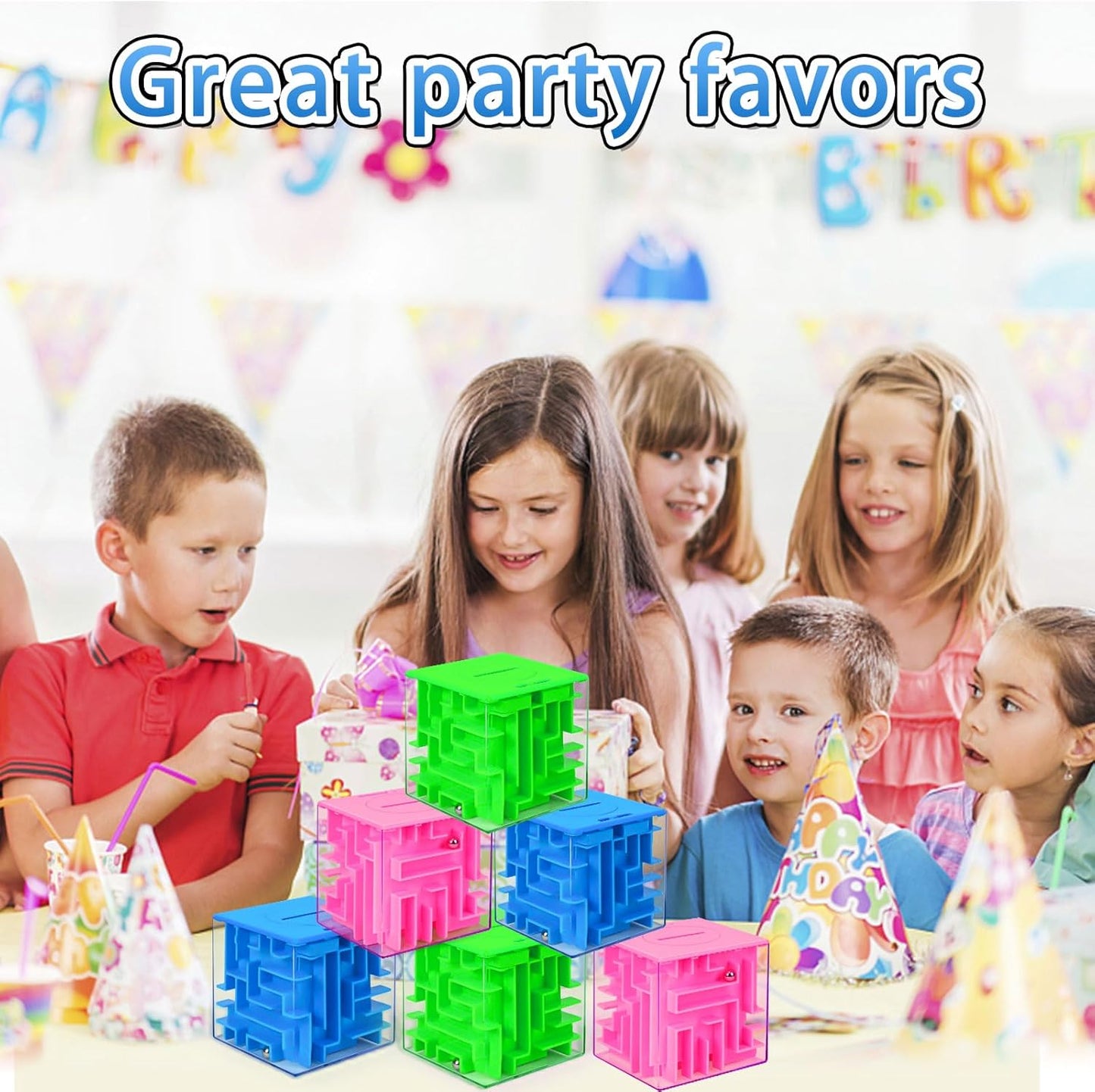 2 Pack Money Puzzle Gift Box, 3D Maze Puzzle Boxs Games Toy Gravity Memory Cube Ball Puzzle Educational Toys Gifts for Kids Boys Girls Students Teens Adults,Green and Blue