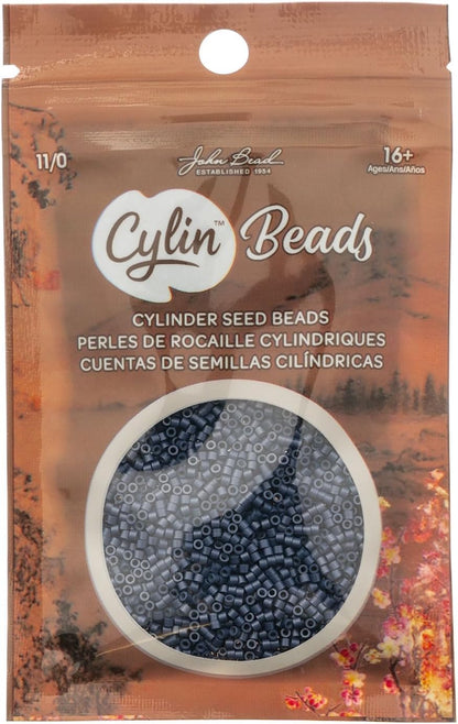 John Bead 25g Cylin Beads Opaque Turquoise Green 11/0 Glass Cylindrical Seed Beads for Jewelry Bracelets Necklaces Earrings Making Embroidery