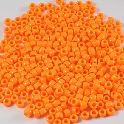 Gxueshan 1000 Pcs Acrylic Black Pony Beads 6x9mm Large Hole Pen Hair Kandi Beads Bulk for Friendship Bracelet Necklace Jewelry Making Earring Braiding Kit