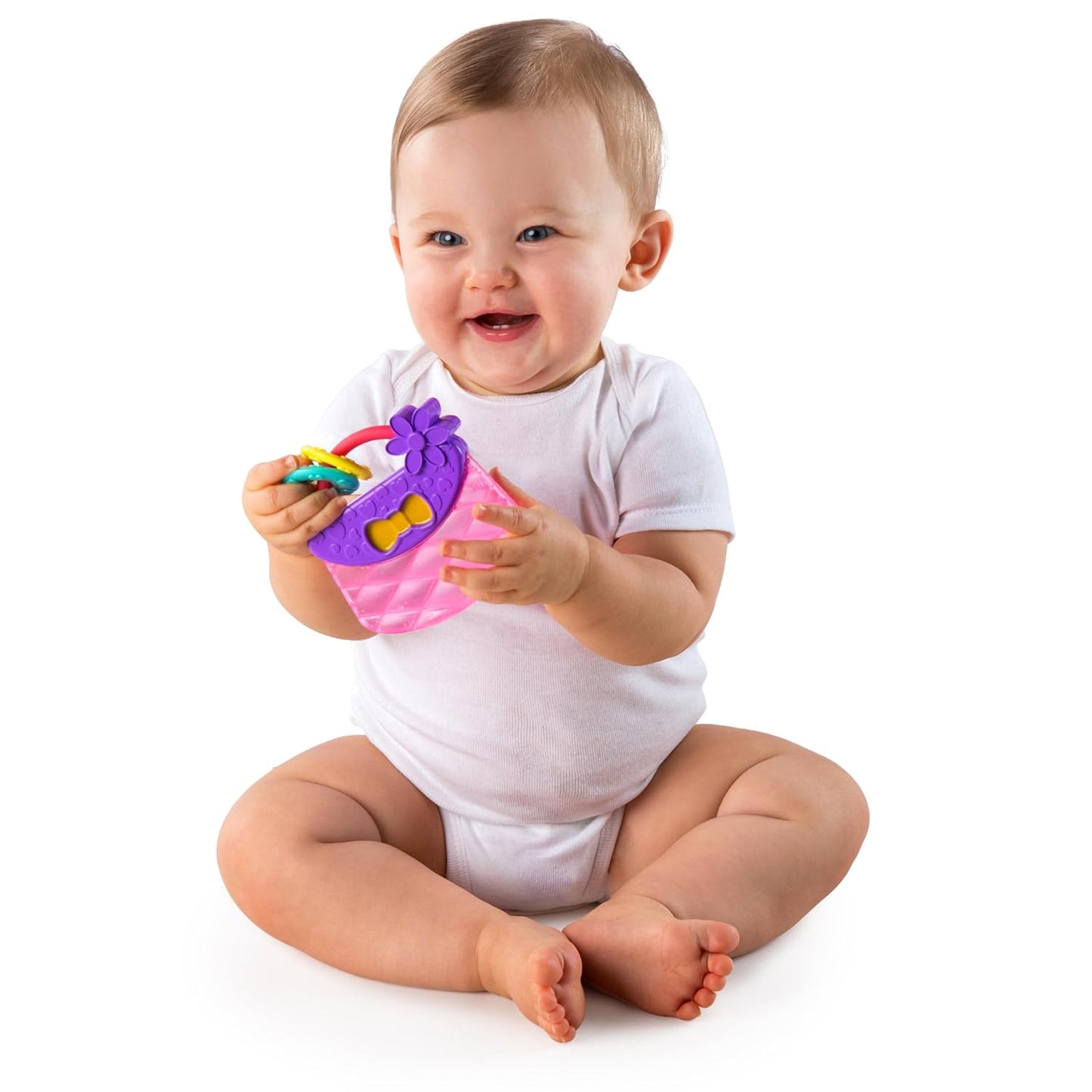Bright Starts Soothers & Shakers 7pc Gift Set - BPA-Free Baby Rattles, Teethers and Stroller Toys, Unisex, Newborn+