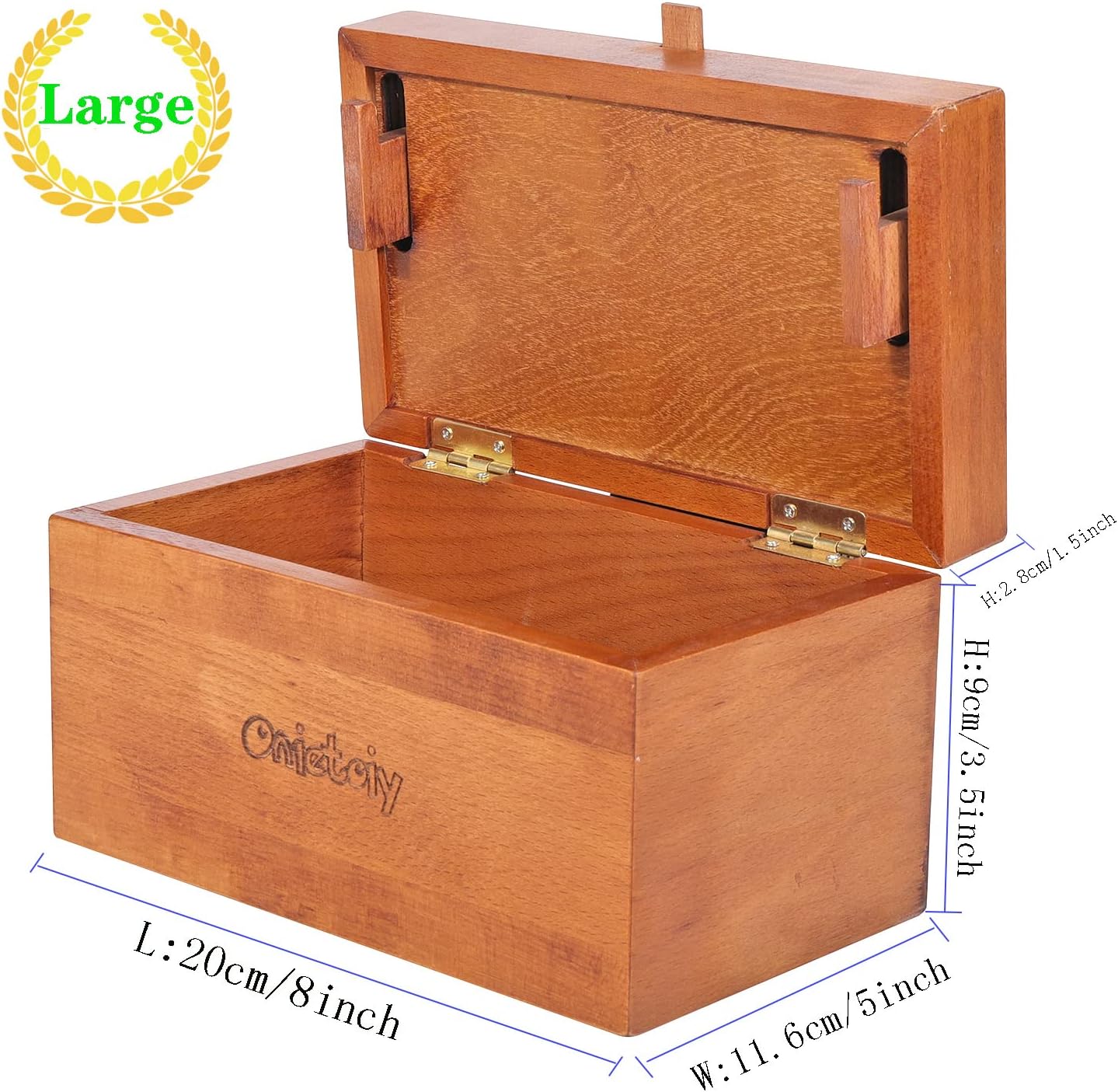 Onietoiy Big 32 Steps Wooden Secret Puzzle Box Toys Beech Wood Money Holder Handmade Storage Brain Teaser Unlocking Games Retro Compartment Thinking Toy Mysterious Birthday Gift for Kids and Adults