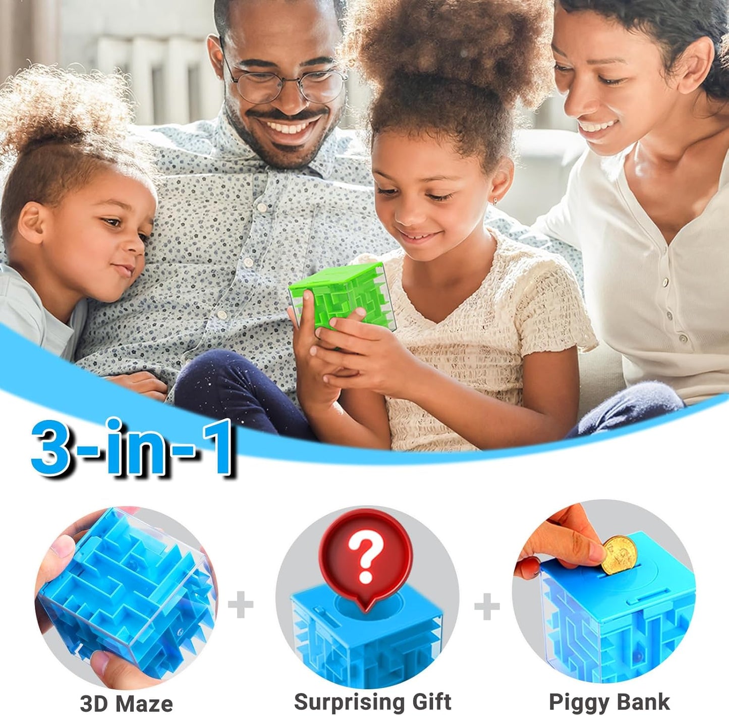 iKeelo 4 Pack Money Maze Puzzle Box - Makes Cash Gift Giving More Fun, STEM Gifts and Brain Teasers for Kids and Teens