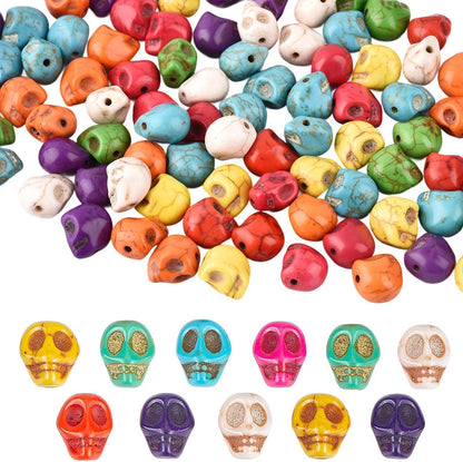 100pcs Blue and White Turquoise Cross Spacer Beads 8x10mm Semi Precious Stone Bead Easter Cross Gemstone Loose Beads for Jewelry Making Charms Beading Bracelets Necklaces Earrings Crafts