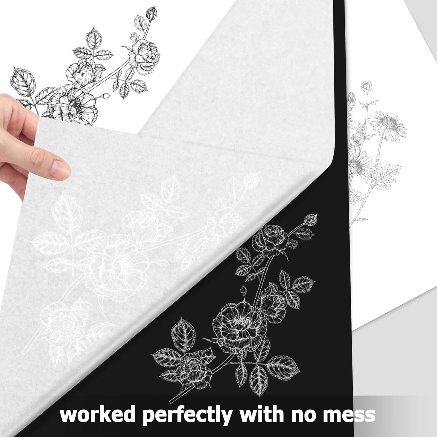 Carbon Paper for Tracing Graphite Transfer-Paper - PSLER 30 Pcs Black Graphite Paper for Tracing Drawing Patterns on Wood Projects Canvas Fabric Artist Lettering Sketch Drawing A4 8.27 X 11.81 Inch