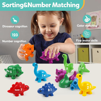 TSYAN Ice Cream Toy Set - Number & Shape Sorting Stacking Bucket for Toddlers - Educational Counting Color Recognition - Fine Motor Toys Math Learning Toys for Kids Ages 3+Year Old