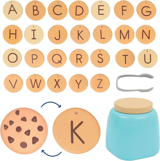 Learning Resources Alphabet Cookie Jar - ABC Toys for Kids, Alphabet Activities, Phonics Practice, Reading Practice, Language Development, Toddler Montessori Toys, Birthday Gifts for Boys and Girls