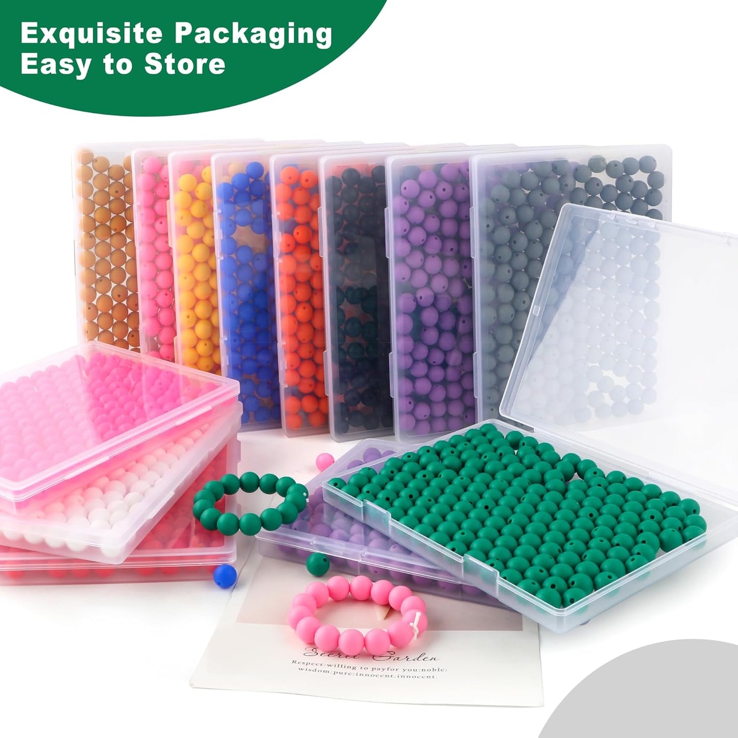 65Pcs 19mm Silicone Beads for Keychain Making Bracelet Necklace, Bulk Round Silicone Beads for Pens（Christmas Green） - Colors A