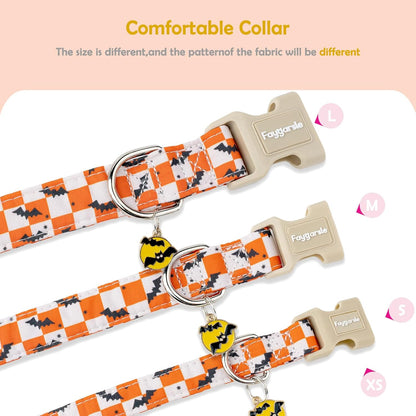 Faygarsle Dog Collar for Small Medium Large Dogs Colorful Puppy Collars for Female Dogs Toy Building Blocks Patterned Pet Collars for Summer Spring Wedding Puppy Girl Dog Collar M