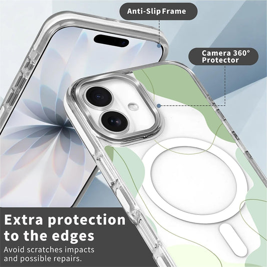 for iPhone 17 Pro Max Case [Compatible with Magsafe],Girls Women Clear Magnetic Case Silicone Shockproof Protective Cover with Pattern Colorful Motivational Letters