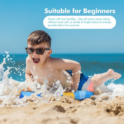 Inflatable Boogy Boards for Beach Travel Toys, 30” Cavas Slip Slide Water Park Body Surfing Board with Handles, Summer Fun Water Pool Game Toys for Kids 4,8,12 Ages