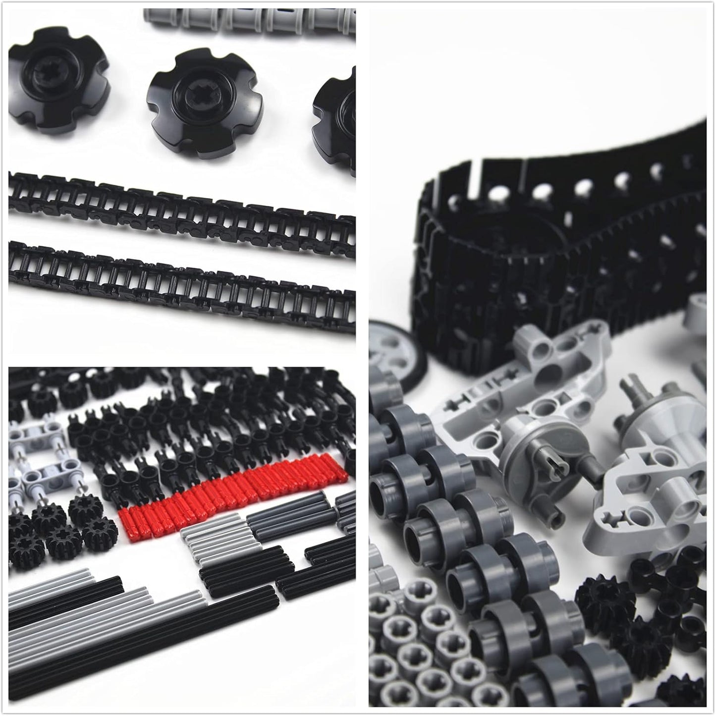 1533 PCS Technical Parts Building Block Accessories Vehicles Gears Cross Axles Wheels Connector Pieces Set Chain Link Pin Joint Shock Absorber MOC Toys