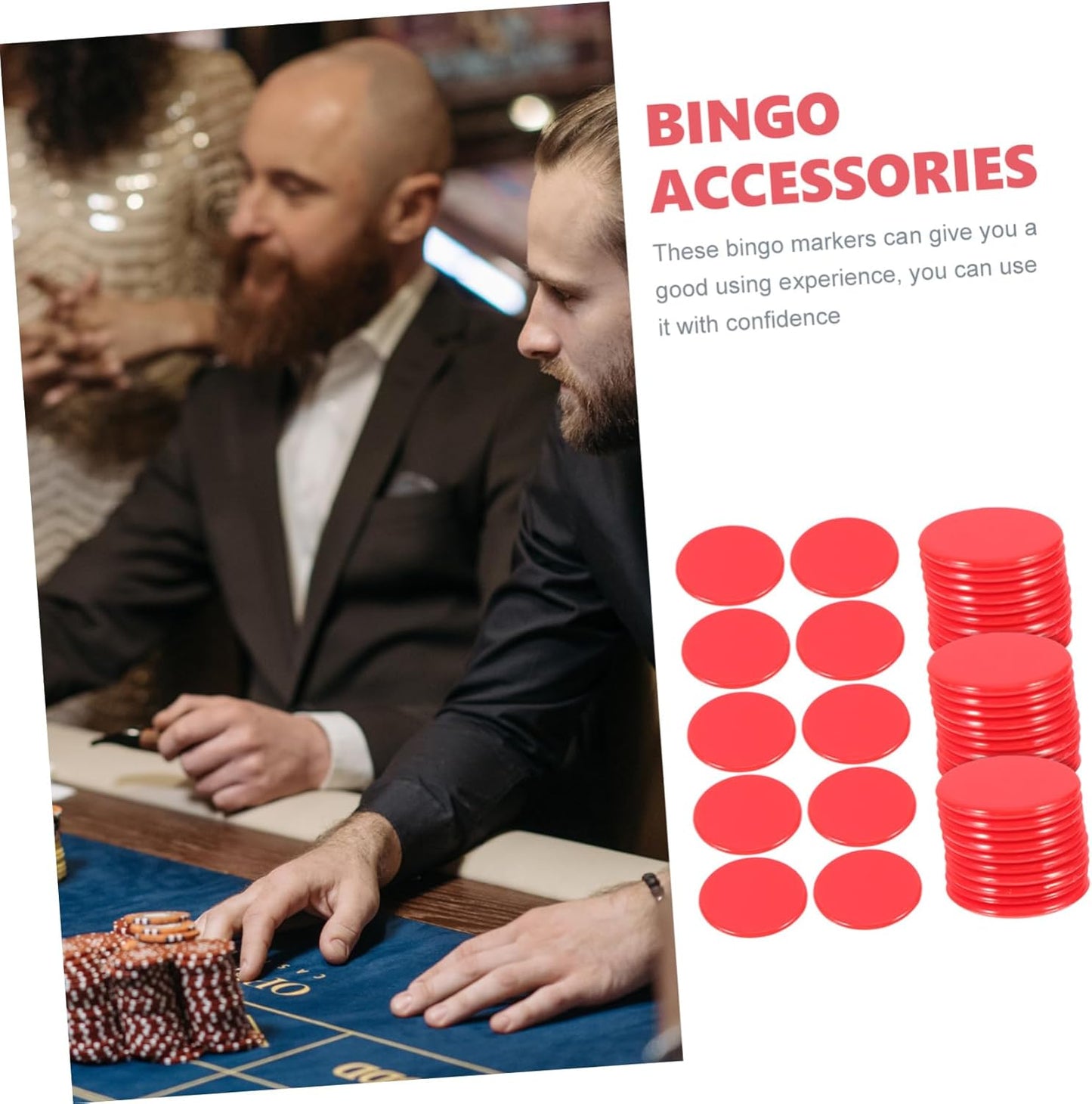 BESPORTBLE Solid Color Bingo Chips Game Counters for Math Teaching Board Games Bingo Accessories