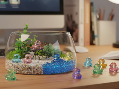 LAIDANLA Mini Resin Bears, Tiny Plastic Animals to Hide Small Bears Bulk for Counting Miniature Landscape Bear Party Favors Gifts Easter Egg Vase Filler Bear Figures Cute Trinkets Desk 200 Pcs