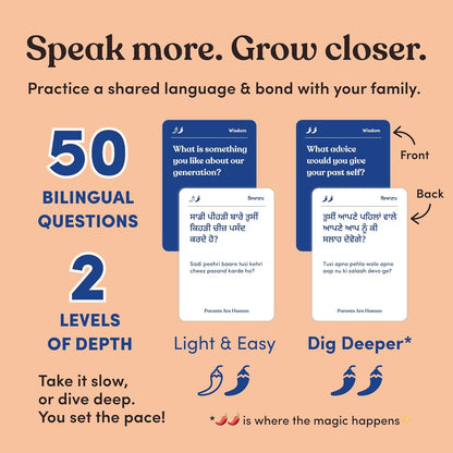 Parents Are Human, Relationship Cards, Get to Know Each Other Better, Parents, Families, Teens & Kids Relationship Building, Light & Deep Questions, 70 Questions & Activity Cards, English
