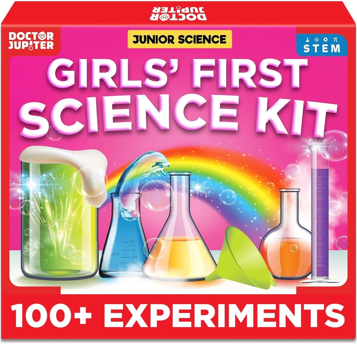 Doctor Jupiter Girls' Science Kit for Kids Ages 8-10-12-14 for 8,9,10+ Year Old Girls | Chemistry Set, STEM Toy Kit with 135+ Experiments | Learning & Educational Projects