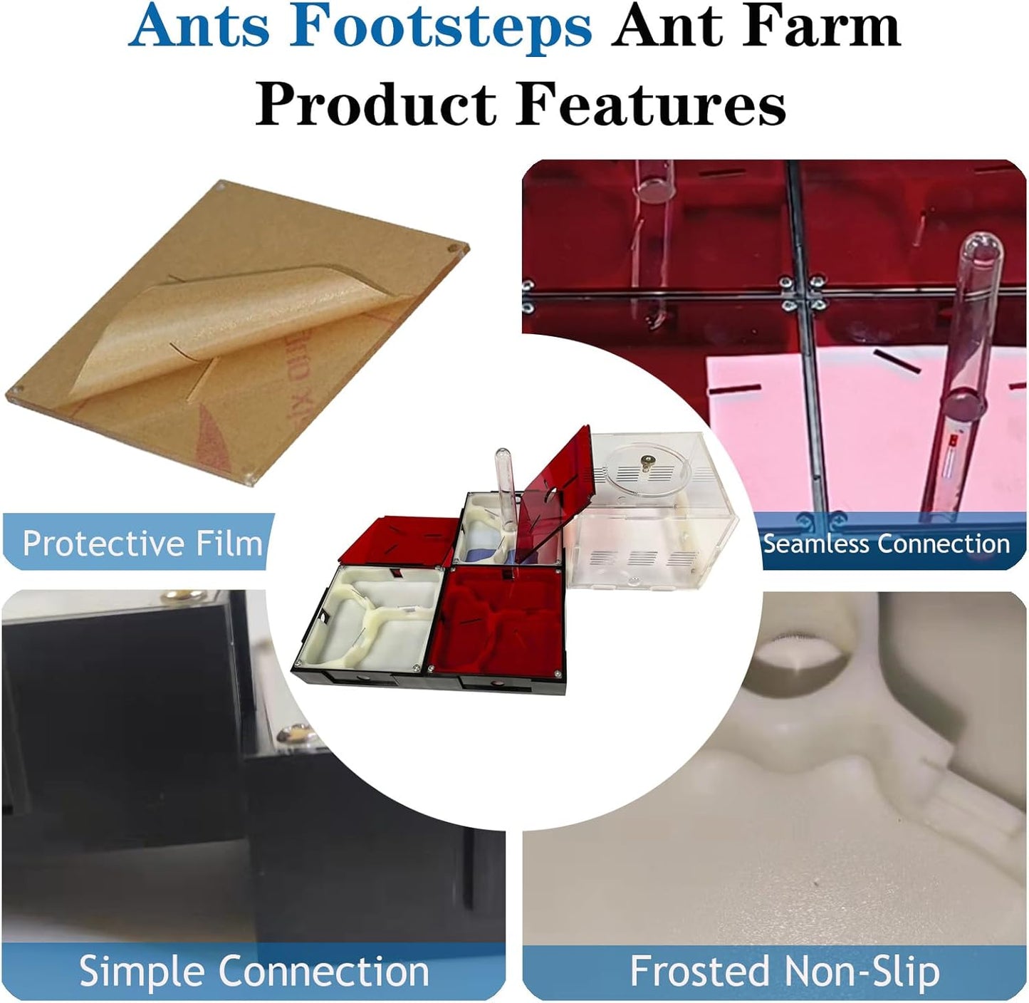 Ant Farm Nest Science DIY Terrarium Kit Care for Live Ants Ant Habitat with Water Tower Nurturing Room and Comprehensive Observation