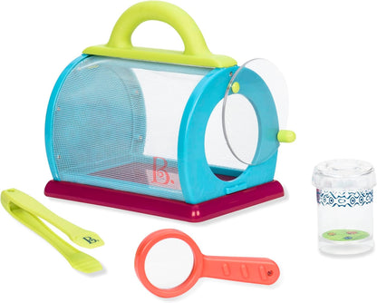 B. toys – Bug Bungalow Insect Catching Kit with Mesh Case, Magnifying Container, Tweezers & Magnifier – Educational Outdoor Toys for Toddlers – Nature Exploration Set for 3+ Years