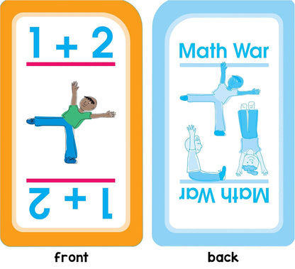 School Zone Math War Addition & Subtraction Game Cards: 56 Cards, Kindergarten, 1st Grade, 2nd Grade, Math Games, Numbers, Math Facts, Early Math, Ages 6+
