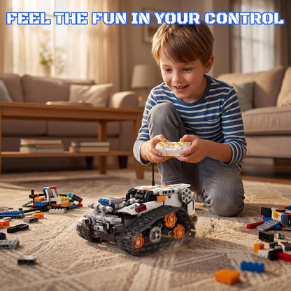 HPROMOT STEM Robot Building Sets for Kids Ages 8-16, 5-in-1 Remote Control and APP Robot Toys, 757 Pcs DIY Building Science Educational Kit, Building Block Birthday Present for Teen Boys and Girls