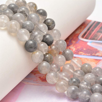NCB 100pcs Original Natural Stone Beads Gemstone Round Loose Beads 6mm 8mm 10mm (Blue Aventurine, 6mm 100Beads) - Colors A