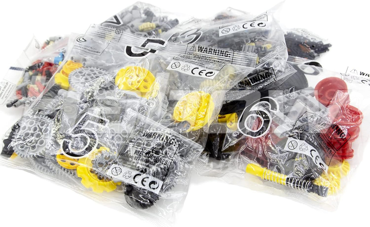 Habow 852pcs Technic-Parts Gears-Axle-Pin-Connector Compatible with Mainstream Brands, Shock-Absorber Wheels Chain Link Frame Joints Differential Engine Kit. MOC Pieces for Toy Building Sets