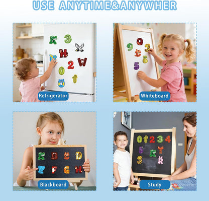 Magnetic Letters and Numbers Animal Cute Fridge Magnets ABC Alphabet Magnets for Toddlers 1-3 Refrigerator Magnets for Kids Preschool Spelling and Learning
