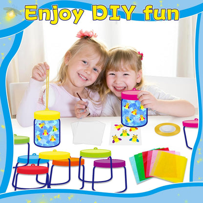 32 Sets Outer Space Suncatchers Craft Kit DIY Window Stained Glass Effect Planet Astronaut Alien Paper Crafts Home School Classroom Decoration Kid Birthday Gift Creative Art Project Activity Game - Colors B