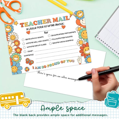 LOVEDMORE Video Game Theme Positive Brag Card, Teacher Mail for Elementary Classroom Must Have Rewards to Students, Elementary Teacher Supplies