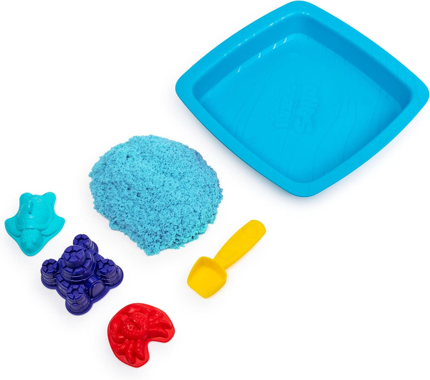 Kinetic Sand, Sandbox Playset with 1lb of Green and 3 Molds, for Ages 3 and up