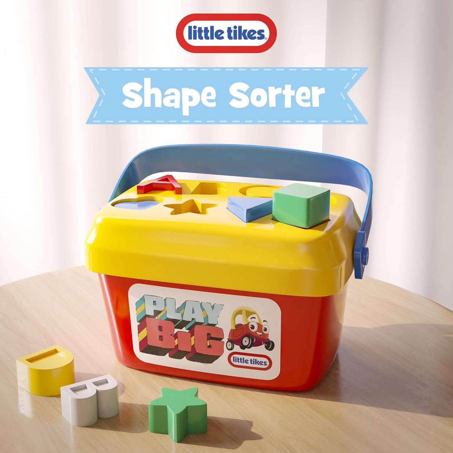 Lollipop Educational Toddlers Little Tikes Shape Sorter - Shapes and Letters - Big Play for Learning - Easy Storage 8 Shapes and Letter Sorter Great for Kids 10 Months+