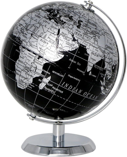 Political Globe Dia 5.5-inch / 14cm- Educational/Geographic - Stainless Steel Arc and Base - School, Home, and Office