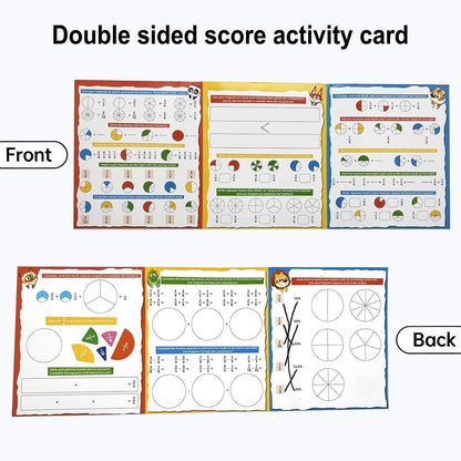 Magnetic Fraction Educational Puzzle, Magnetic Fraction Demonstration Book with Fraction Tiles & Circles, Math Manipulatives for Elementary School, Math Learning Skills for Kids