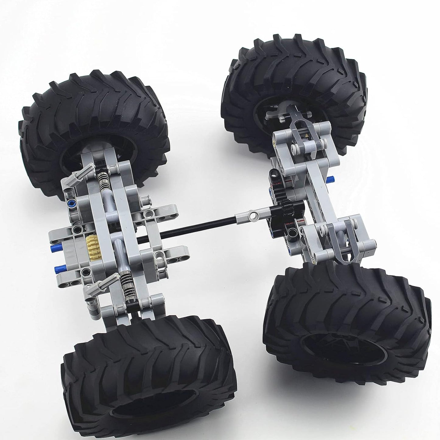 Technics Parts Vehicles Suspension System with Tire 107x44 Technical Parts Set Compatible with All Major Brands, MOC Parts Building Toy DIY Accessories (200pcs)