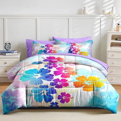 Nesker Comforter Set Twin Size, Science Lab School 5 Pcs Bedding for Kids and Adults, Medical University Chemistry Bed Sheet Sets with Fitted Sheet Pillowcase & Sham