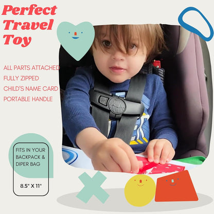 BAVY My Quiet Book - Toddler Travel Essential, Car Plane Airplane Toys, Montessori Busy Board Book, Activity Books for Toddlers 1-3, Gifts for 1 2 3 4 Year Old Girl, Birthday Gifts Toys Age 2-4