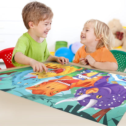 Jumbo Floor Puzzle for Kids,Farm Animals Jigsaw Large Puzzles,48 Piece Barn Puzzle for Toddler Ages 3-5,Children Learning Preschool Educational Toys,Birthday Easter Gift for 4-8 Years Old Boy and Girl