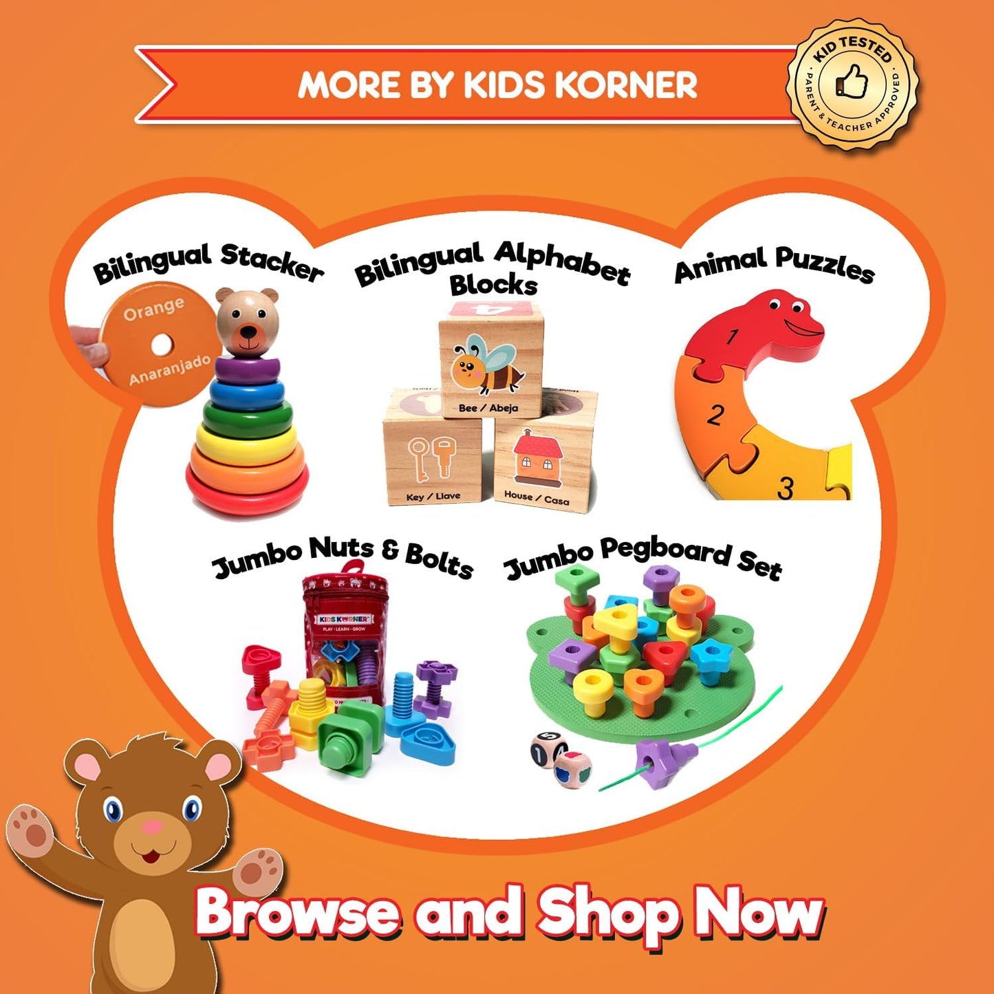 Deluxe Counting & Sorting Bears Game Set - Montessori Fine Motor Learning Jumbo Toys with Stacking Cups, 60 Preschool Math Manipulatives, 2 Toddler Games Dice, Toy Storage & Activities eBook
