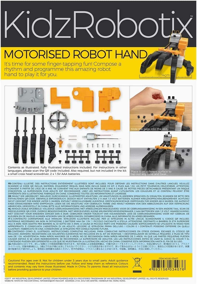 4M 5576 Table Top Robot - DIY Robotics Stem Toys, Engineering Edge Detector Gift for Kids & Teens, Boys & Girls (Packaging May Vary)