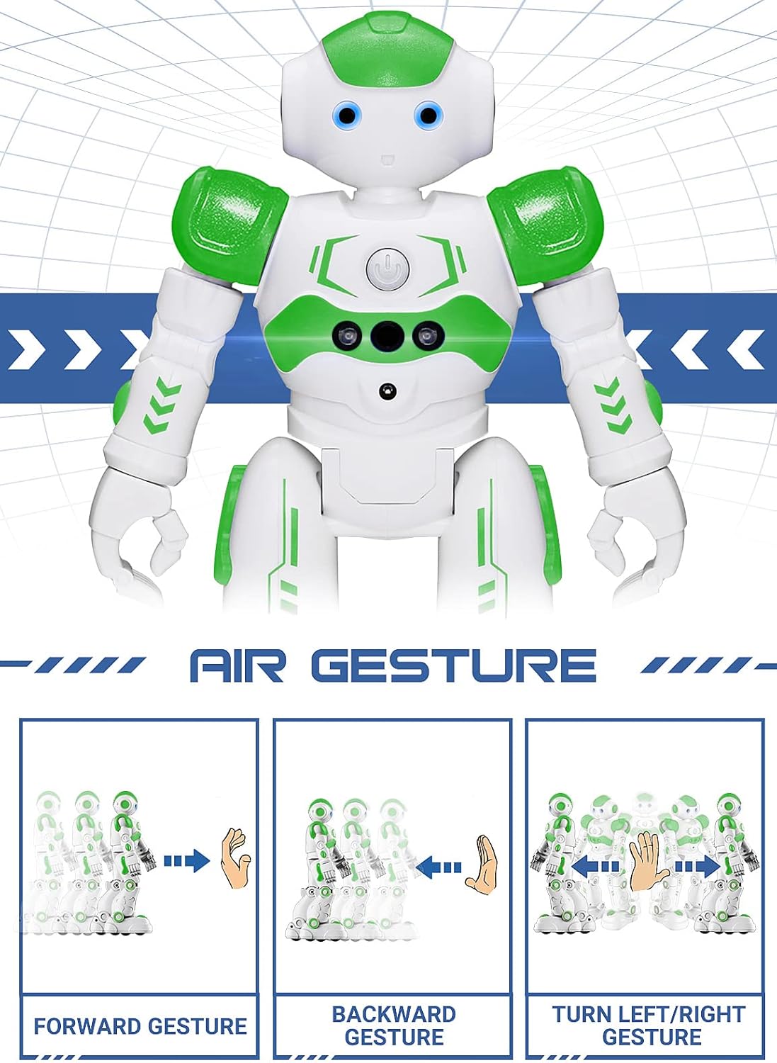 KingsDragon RC Robot Toys for Kids, Gesture & Sensing Programmable Remote Control Smart Robot for Age 3 4 5 6 7 8 Year Old Boys Girls Birthday Gift Present