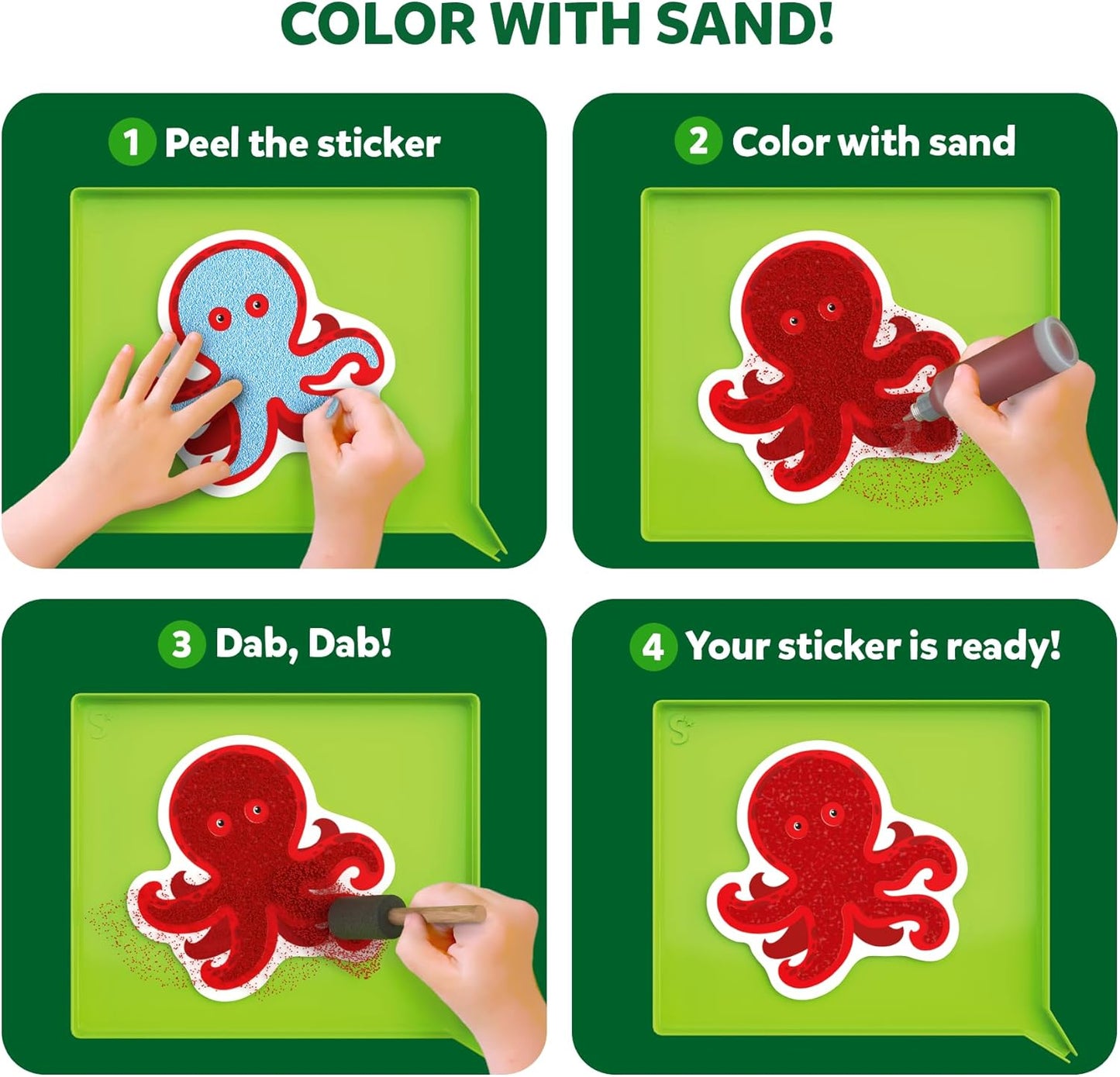 Skillmatics Art & Craft Activity - Sand-Tastic Art Animals, Sand Art for Kids, Craft Kits & Supplies, DIY Creative Activity, Gifts for Girls & Boys Ages 4, 5, 6, 7, 8, 9, 10