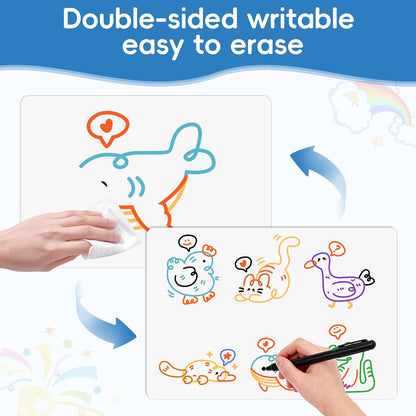 30 Packs Number Line Dry Erase Boards Cards, Double-Sided Writable & Erasable, 0-10 on One Side and 0-20 on the Other Side, Math Learning White Board Tool for Students, Classroom and Home (12” x 4”)