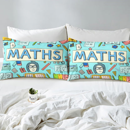 Erosebridal Science Theme Bed Sheets Set Full Size for Boys Girls Chemistry Periodic Table Print Sheet Set Chemical Subject Theme Sheets Teens Kids Math Science Atyle Fitted Sheet 4 Pcs