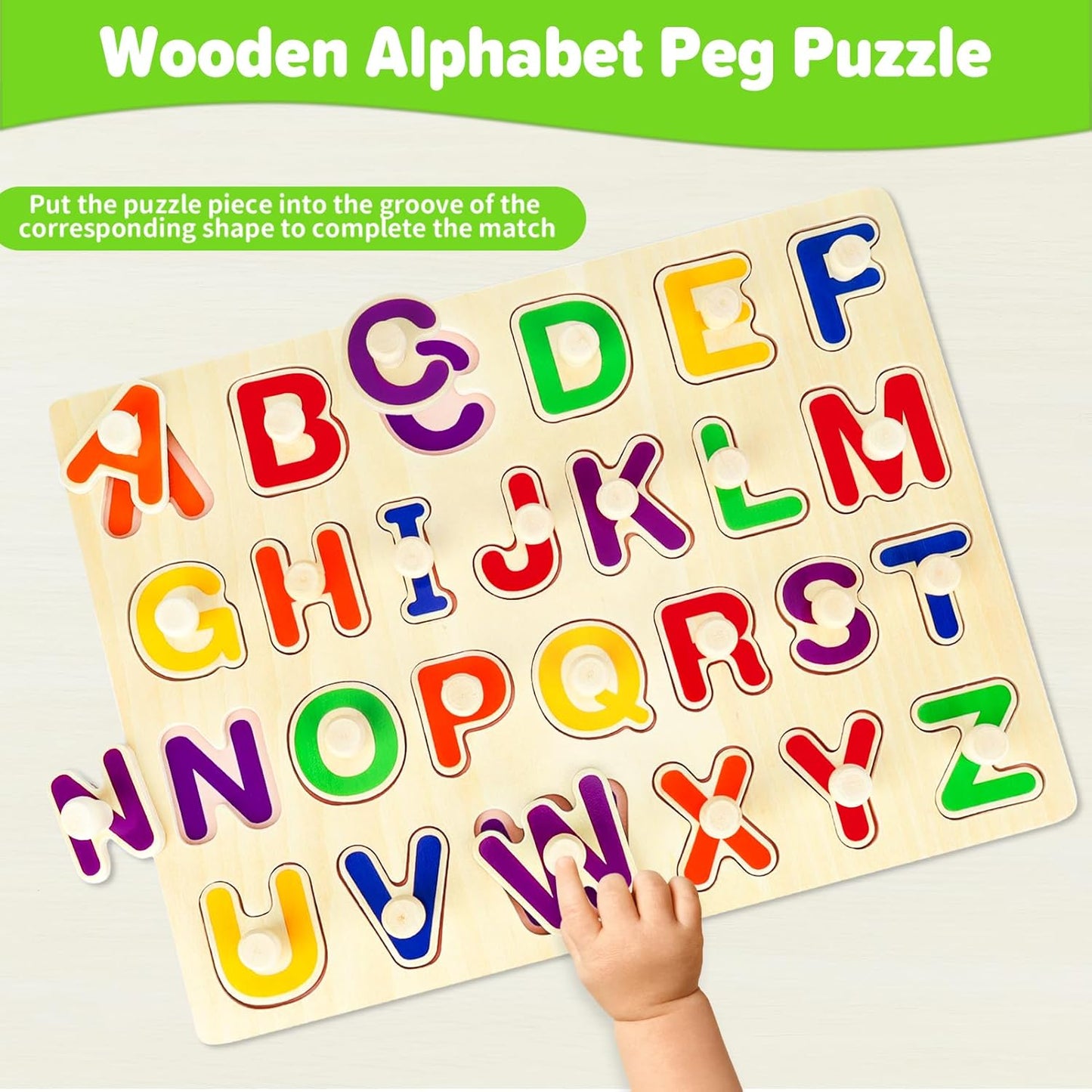 Jumlys Montessori Toys for Toddlers 1, 2, 3 Year Old, Wooden Shape Learning Puzzles for Baby 12-18-24 Months, Early Educational Toys, Perfect Christmas Birthday Gifts for Boys & Girls Age 1-3