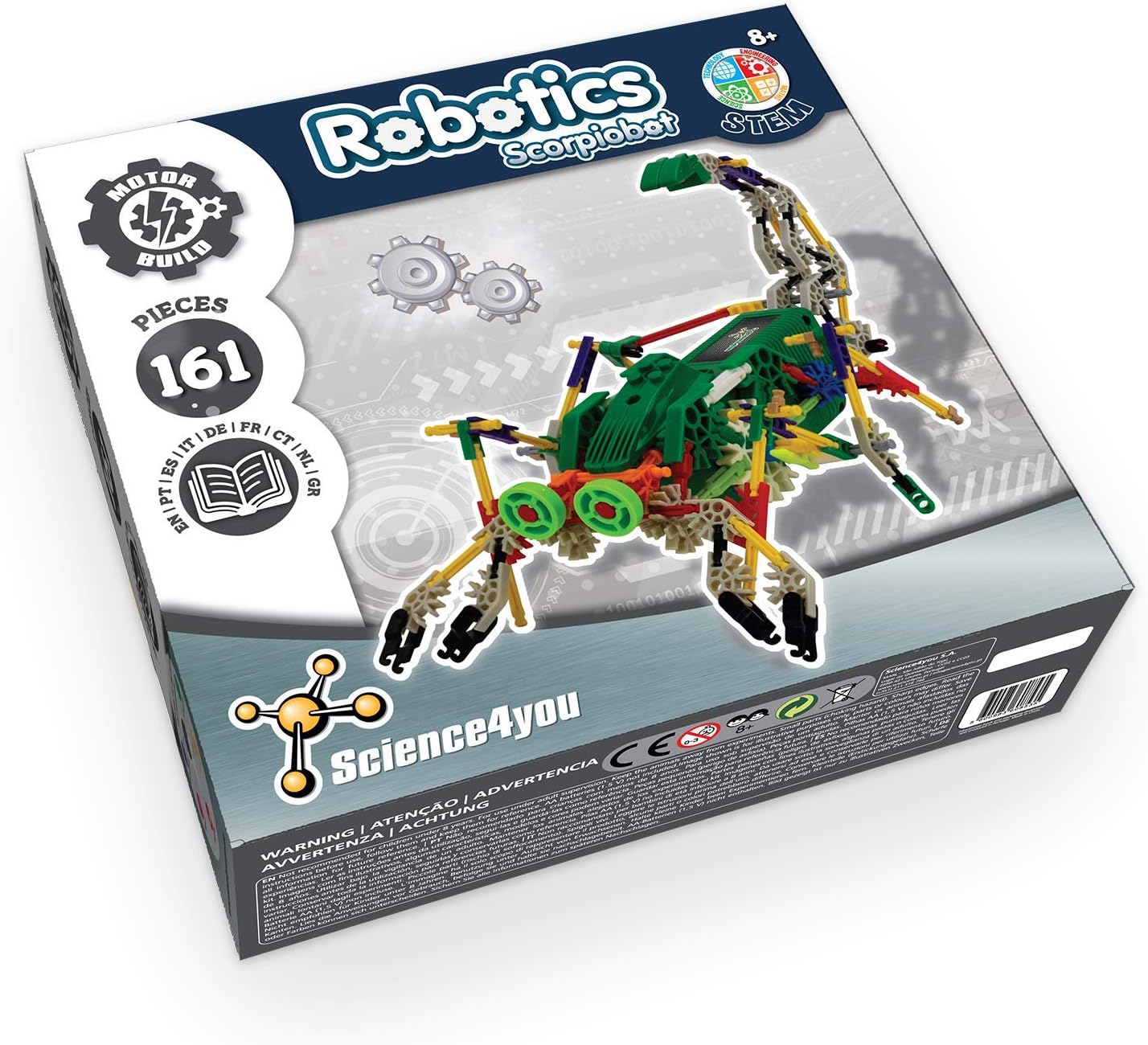 Science4you Robotics Betabot - Stem Robotics Kit for Kids 8-12+, 126 Pieces Included, Robot Building Kit for Kids, Robot Toys, Game, Gift for Boys and Girls Ages 8 9 10 11 12+