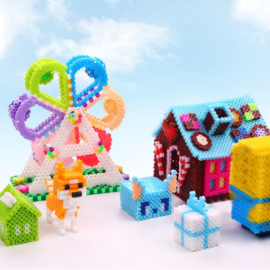 5mm Hama Beads Pegboard Toy Beads Tool Educational Tangram Jigsaw Puzzle Template Kids Toy