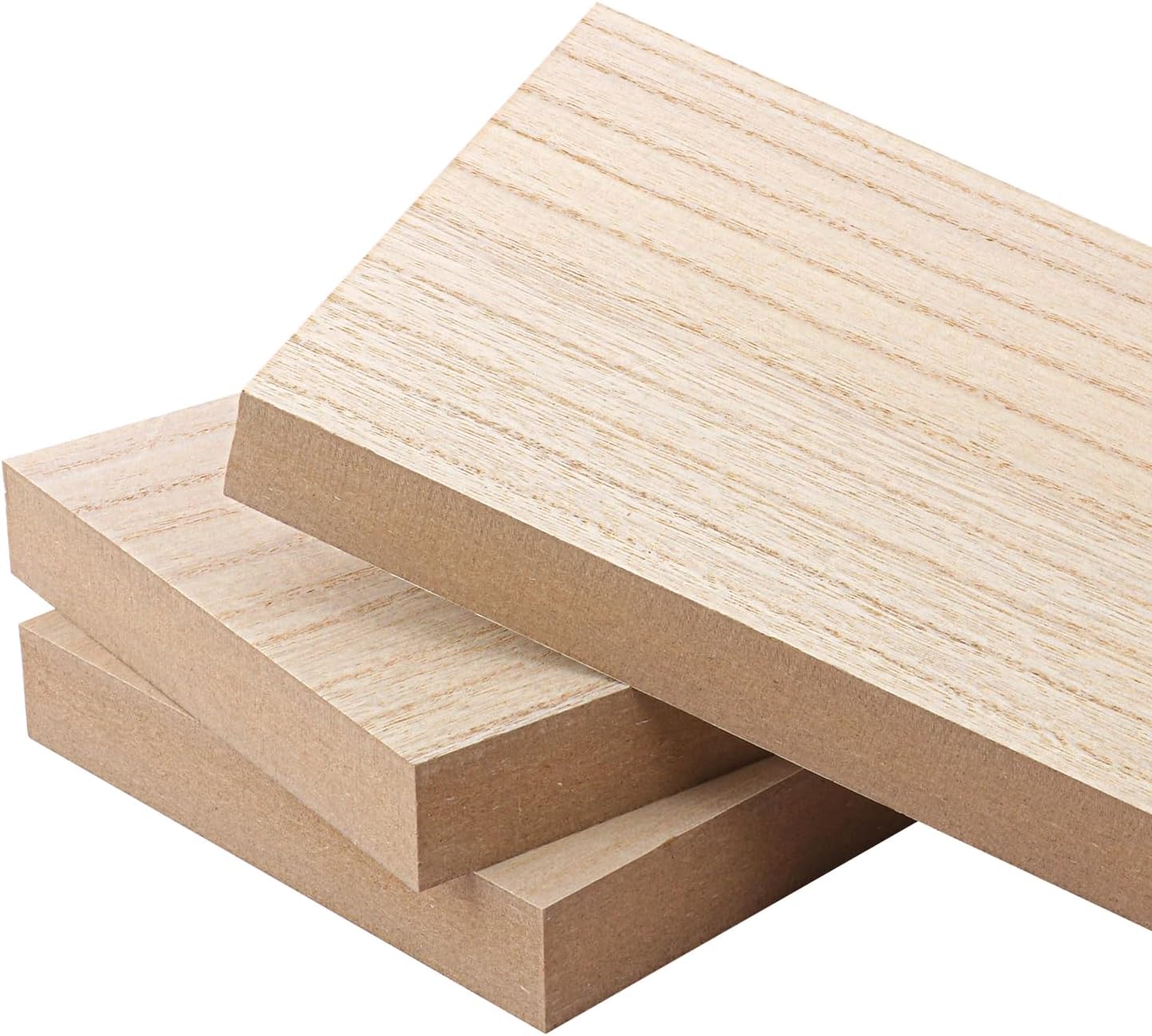 10 Pack Unfinished MDF Wood Rectangle Blocks, 3 x 10 Inch Wooden Blocks for Crafts, DIY Projects, and Custom Decor