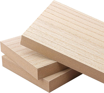 10 Pack Unfinished MDF Wood Rectangle Blocks, 3 x 10 Inch Wooden Blocks for Crafts, DIY Projects, and Custom Decor