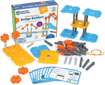Learning Resources STEM Explorers Bridge Builders - Building Science Toys, Fine Motor Skills, Toddler Explorer Kit, Gifts for Boys and Girls
