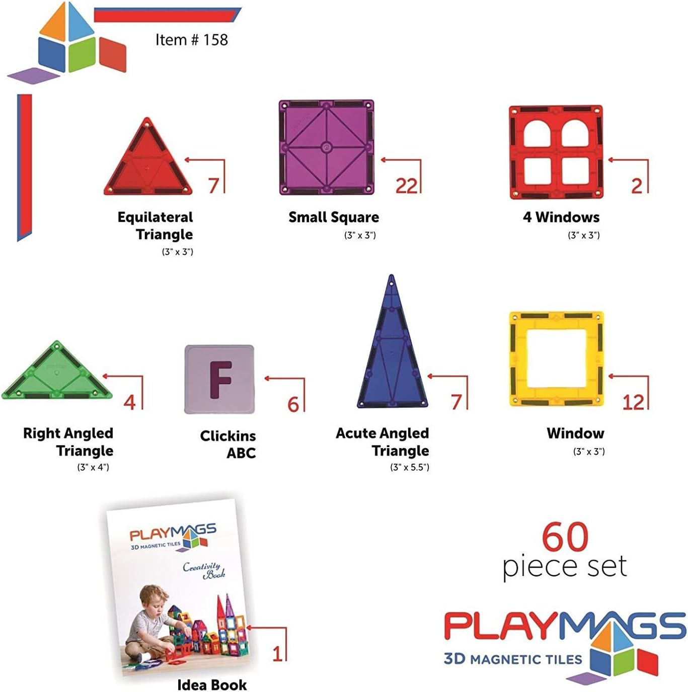 Playmags Magnetic Figures Community Set of 15 Pieces - 2 Inches Play People Perfect for Magnetic Tiles Building Blocks - STEM Learning Toys Children – Magnet Tiles Expansion Accessories Pack